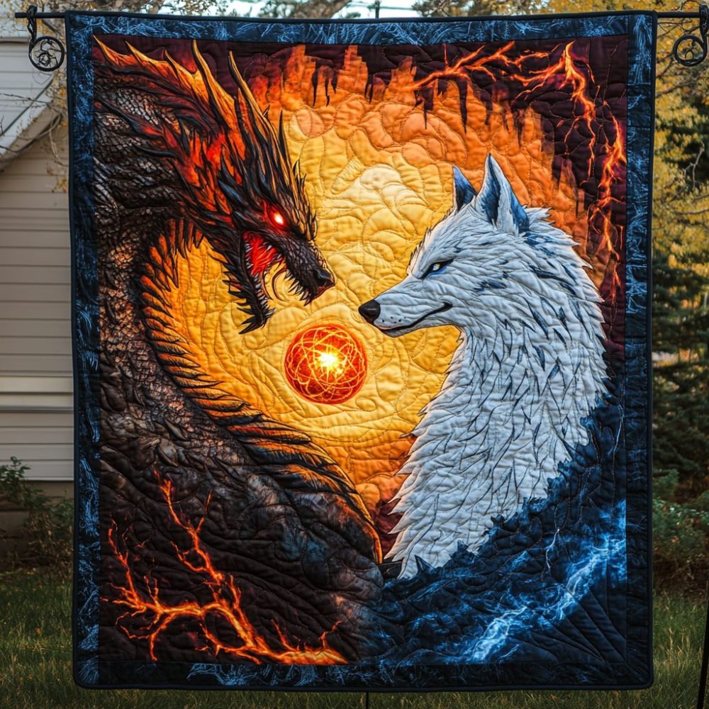 Inferno Embrace Quilted Blanket
