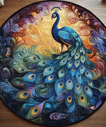 Iridescent Grace Quilted Round Mat