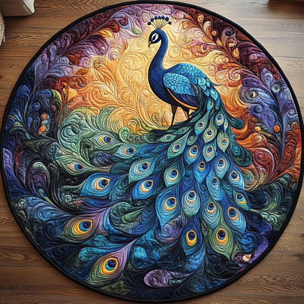 Iridescent Grace Quilted Round Mat
