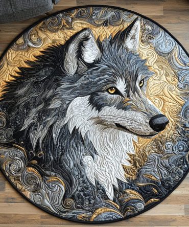 Iron Wolf Quilted Round Mat