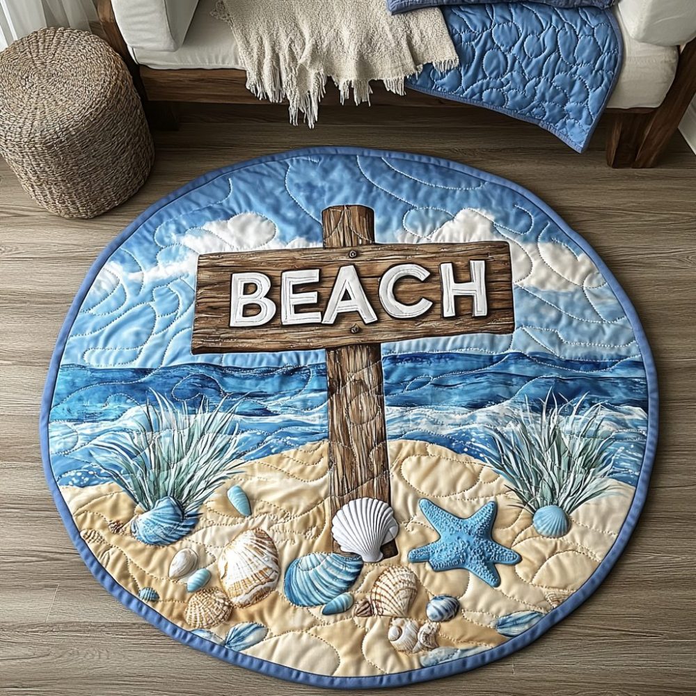 Beach Quilted Round Mat - Image 2