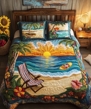 Island Dreams 3-Piece Quilted Bedding Set