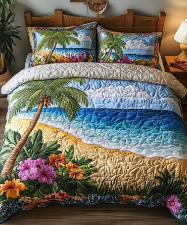 Island Escape 3-Piece Quilted Bedding Set