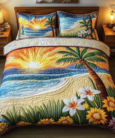 Island Escape 3-Piece Quilted Bedding Set