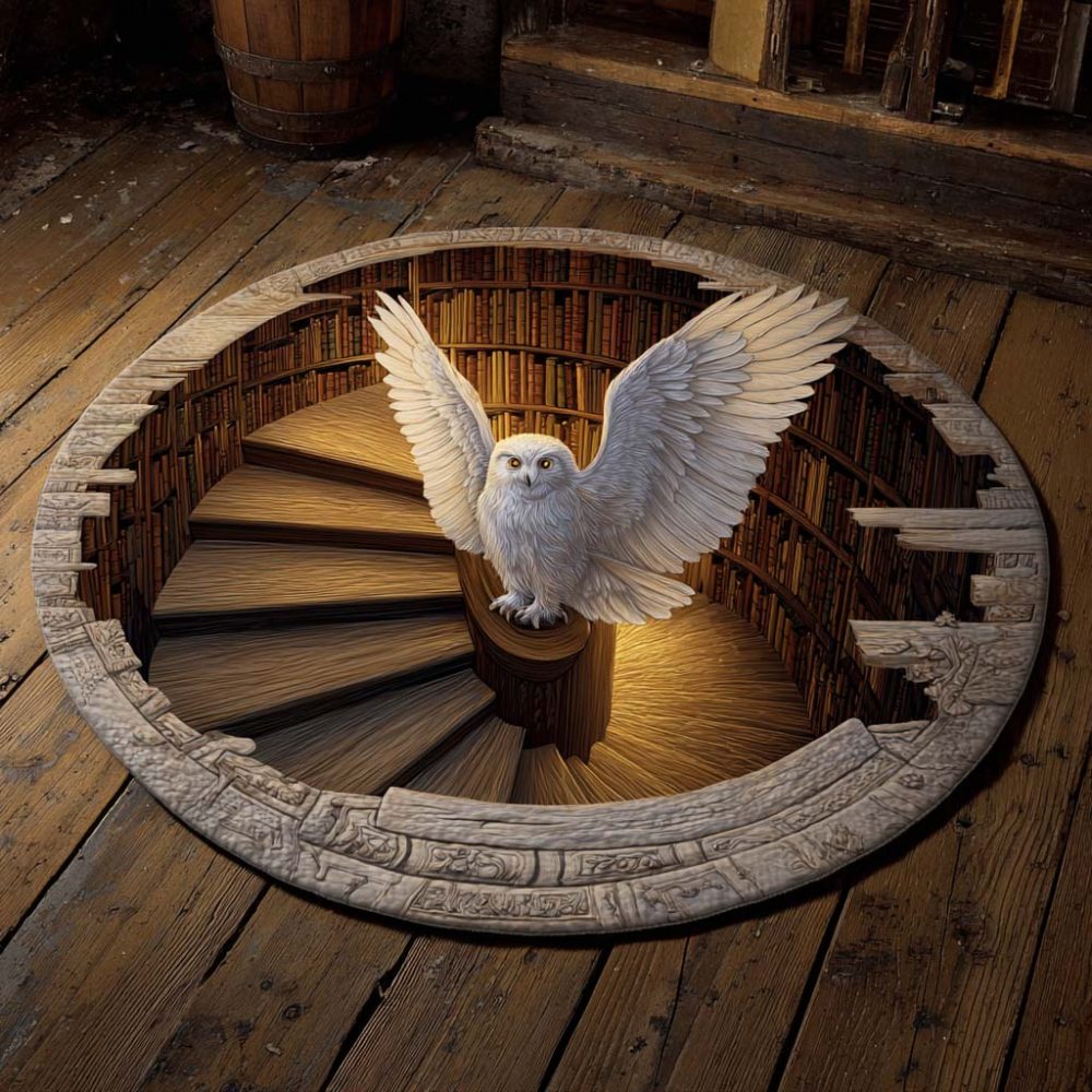 Ivory Oracle Quilted Round Mat