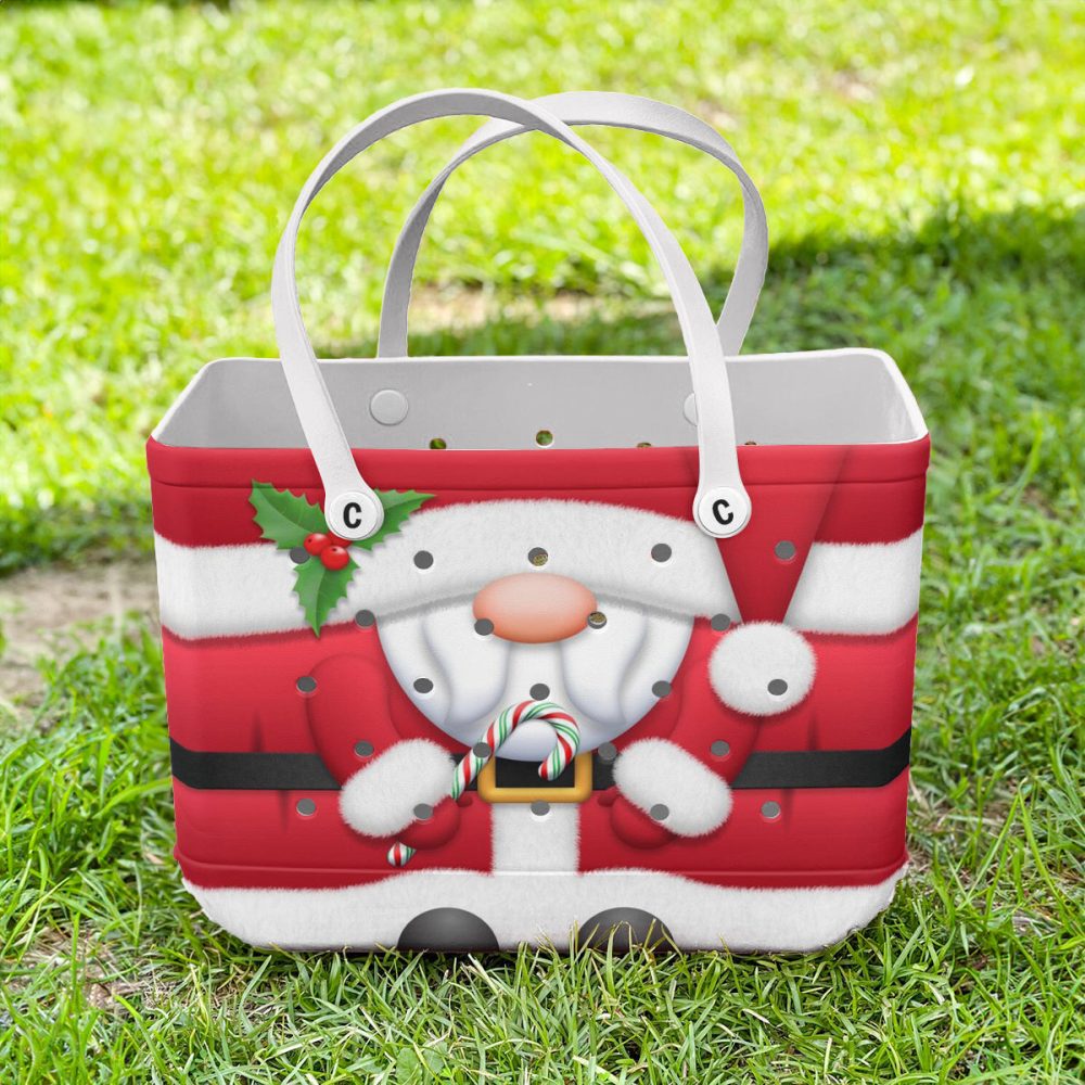 Bucket Tote Bag, Limited Edition Bogg Bag, Beach Bag Jolly Old Elf - Image 4