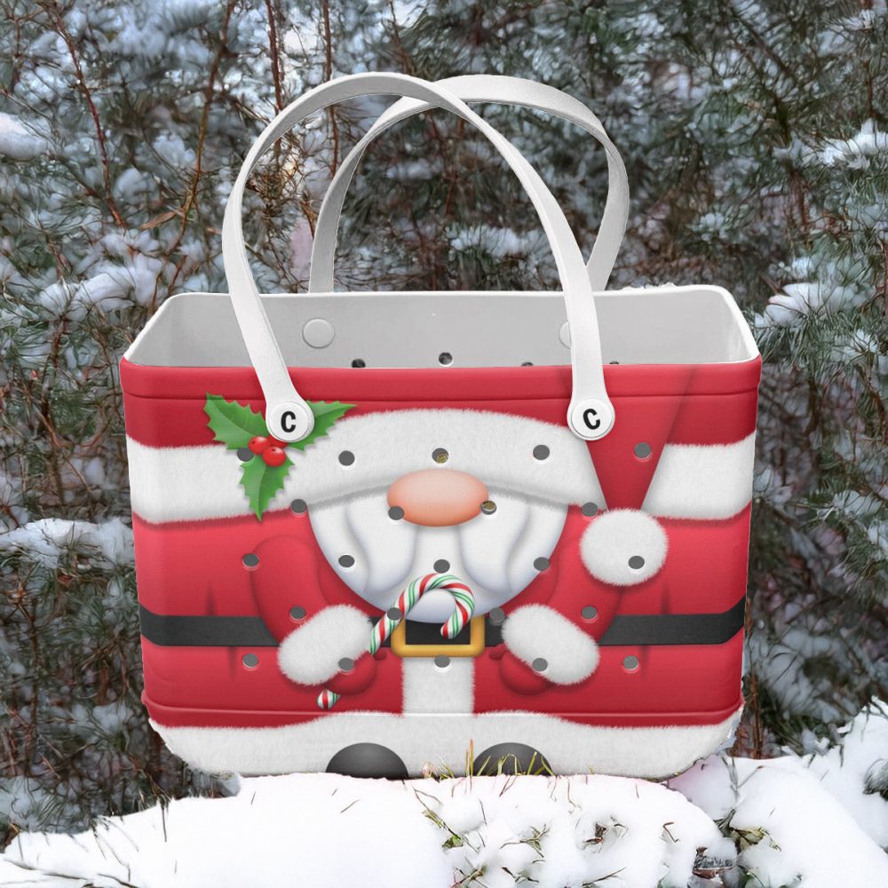 Bucket Tote Bag, Limited Edition Bogg Bag, Beach Bag Jolly Old Elf - Image 2