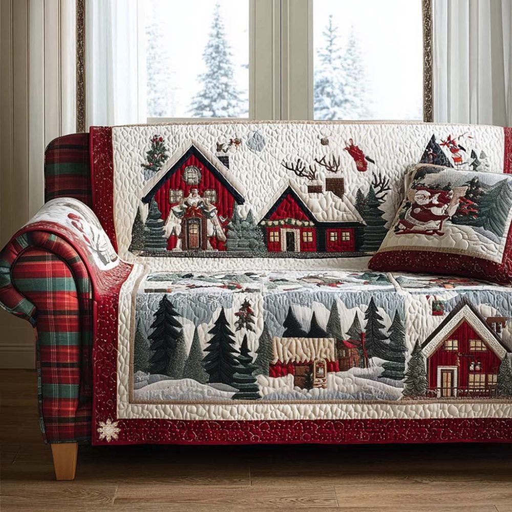 Jolly Season Quilted Sofa Cover