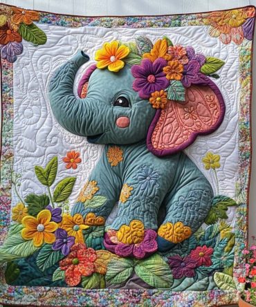 Jungle Bloom Quilted Blanket