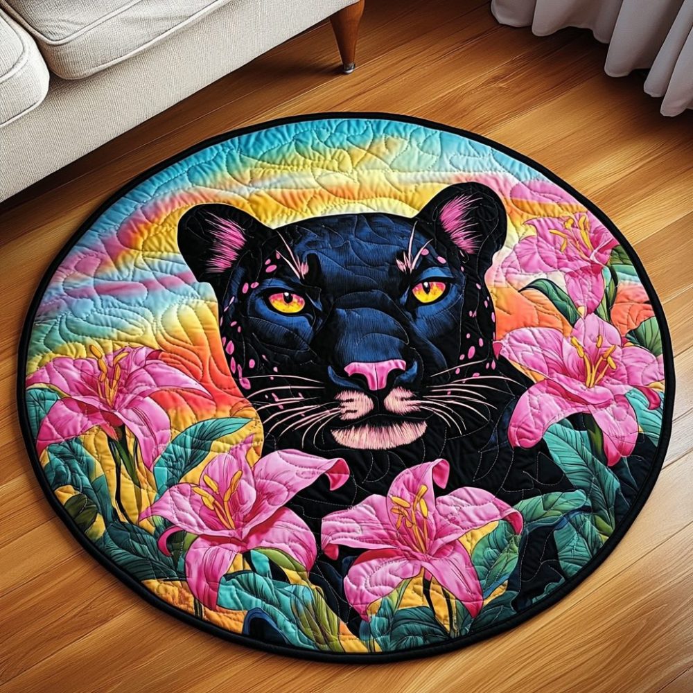 Jungle Guardian Quilted Round Mat