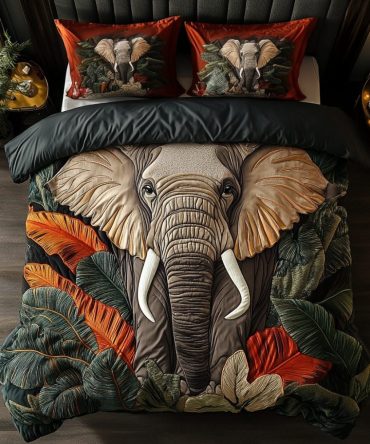 Jungle Majesty 3-Piece Quilted Bedding Set