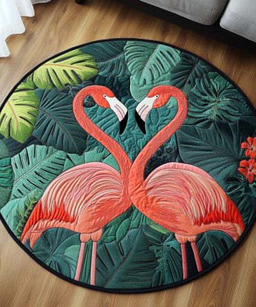 Jungle Romance Quilted Round Mat