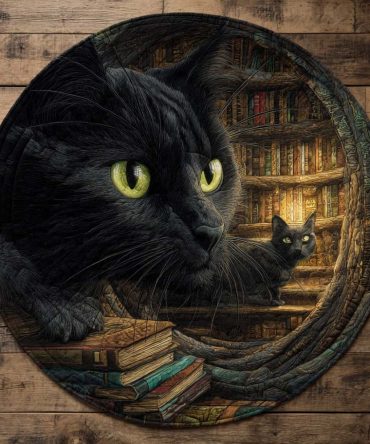 Keeper Of Tomes Quilted Round Mat