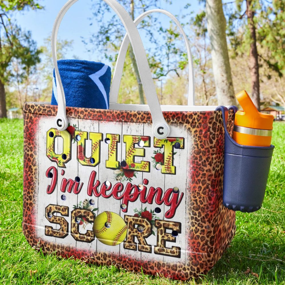 Bucket Tote Bag, Limited Edition Bogg Bag, Beach Bag Keeping The Game - Image 3