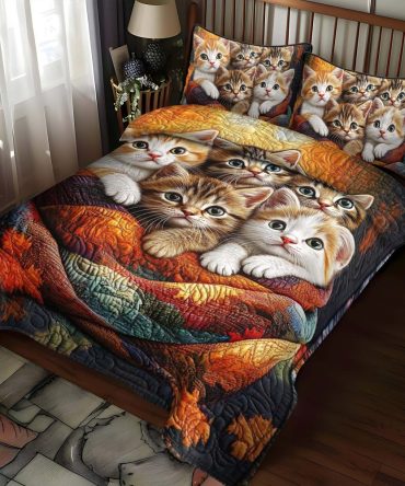 Kitten Bundle 3-Piece Quilted Bedding Set