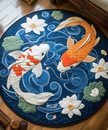 Koi Dream Quilted Round Mat