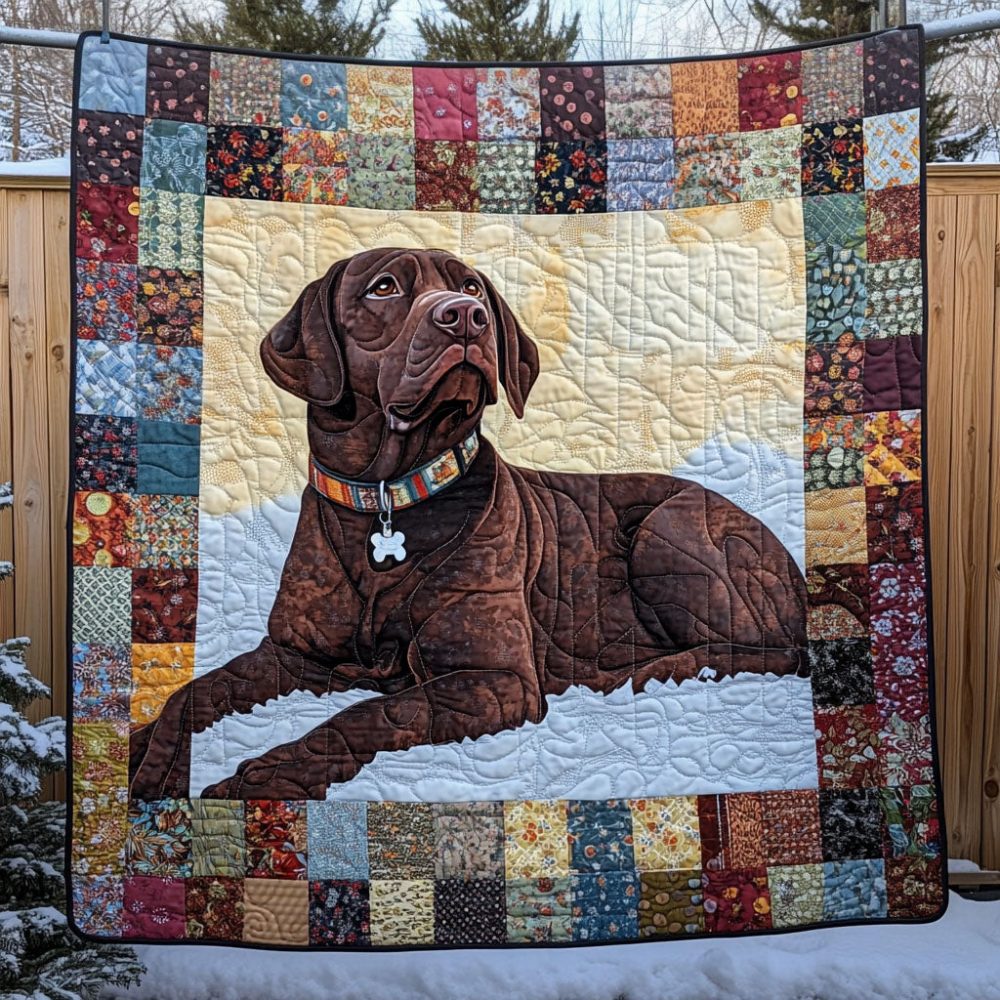 Labrador Joy Quilted Blanket