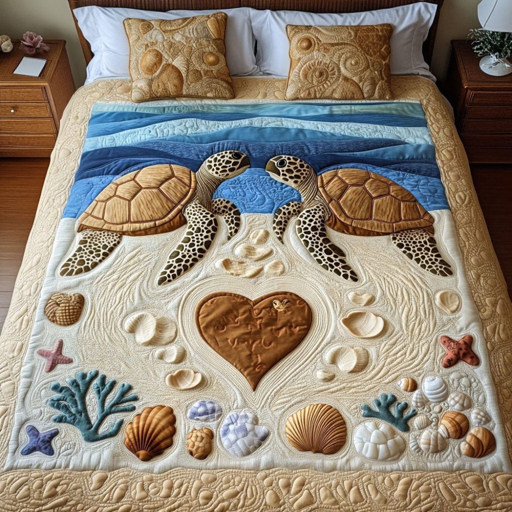Lagoon Lovers 3-Piece Quilted Bedding Set
