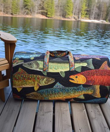 Lake Trout Quilted Duffle Bag