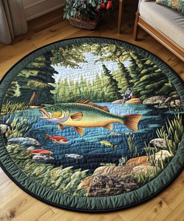 Lakeside Bliss Quilted Round Mat