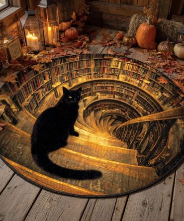 Lantern Of Secrets Quilted Round Mat