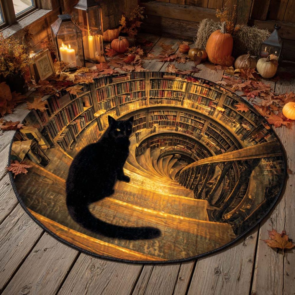 Lantern Of Secrets Quilted Round Mat