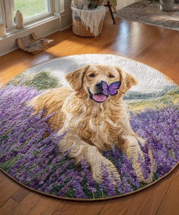 Lavender Bliss Quilted Round Mat