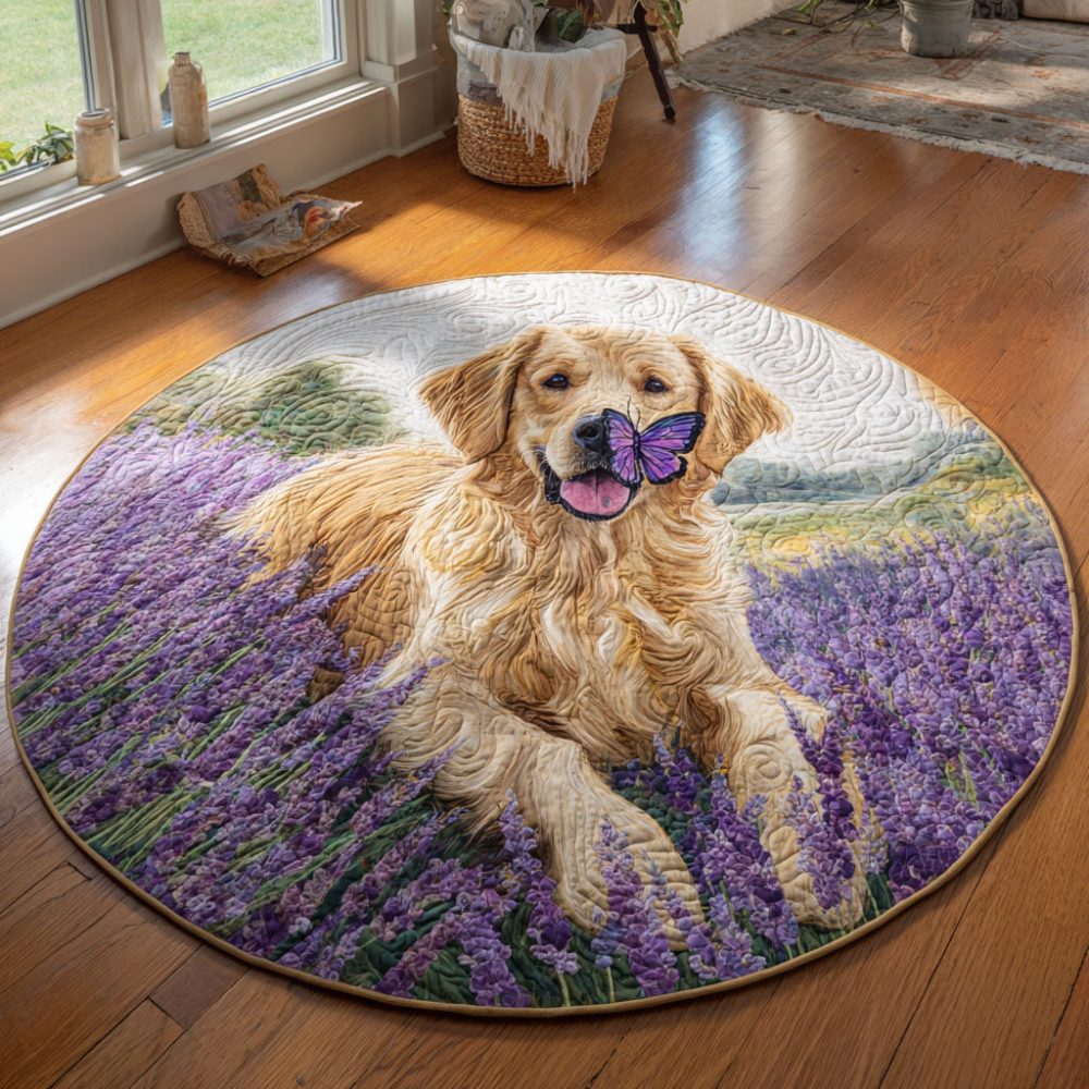 Lavender Bliss Quilted Round Mat