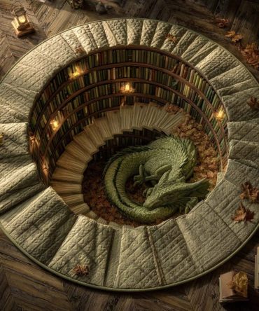 Leaf Rest Quilted Round Mat