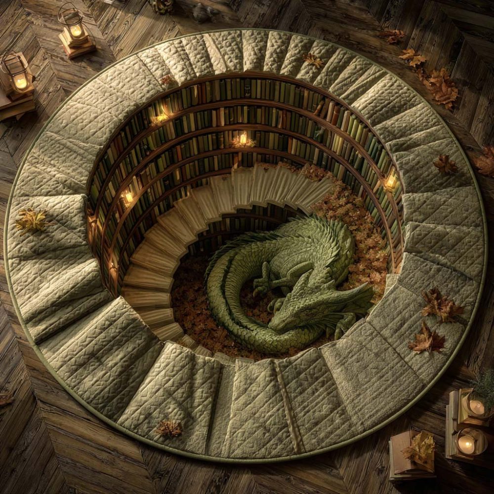 Leaf Rest Quilted Round Mat