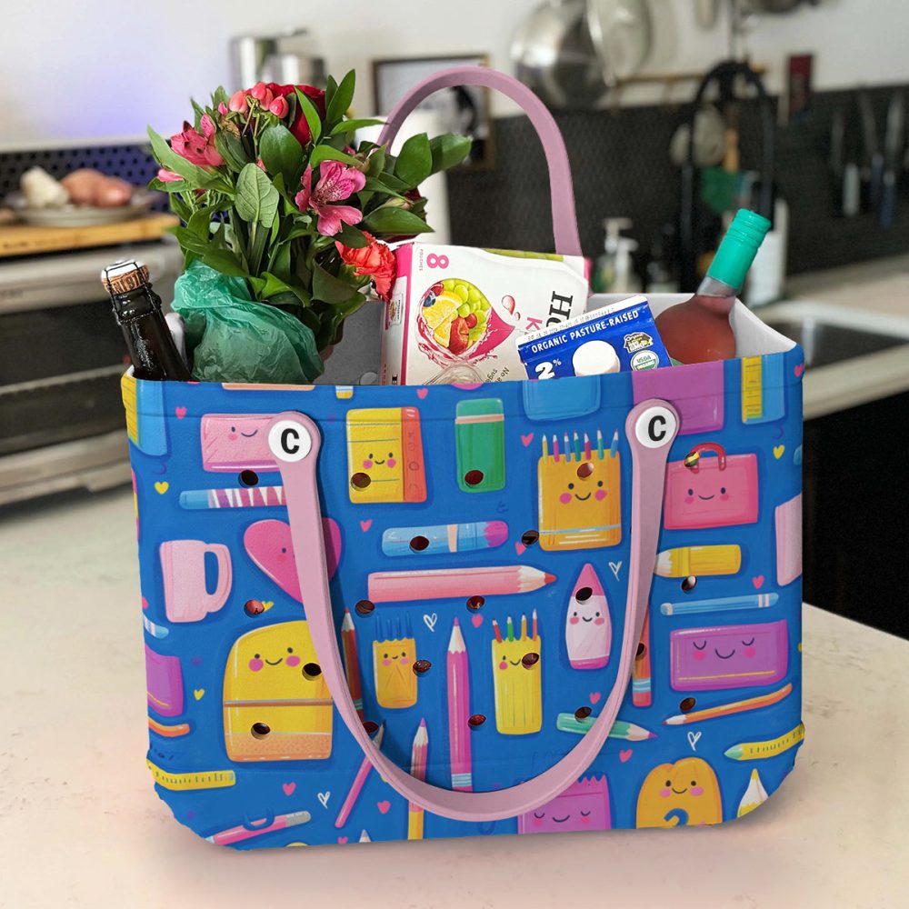 Bucket Tote Bag, Limited Edition Bogg Bag, Beach Bag Learn & Play - Image 4