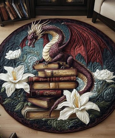 Legendary Dragon Quilted Round Mat