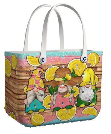 Vibrant Gnome Lemon Tote Bag – Perfect For Summer, Beach & Groceries