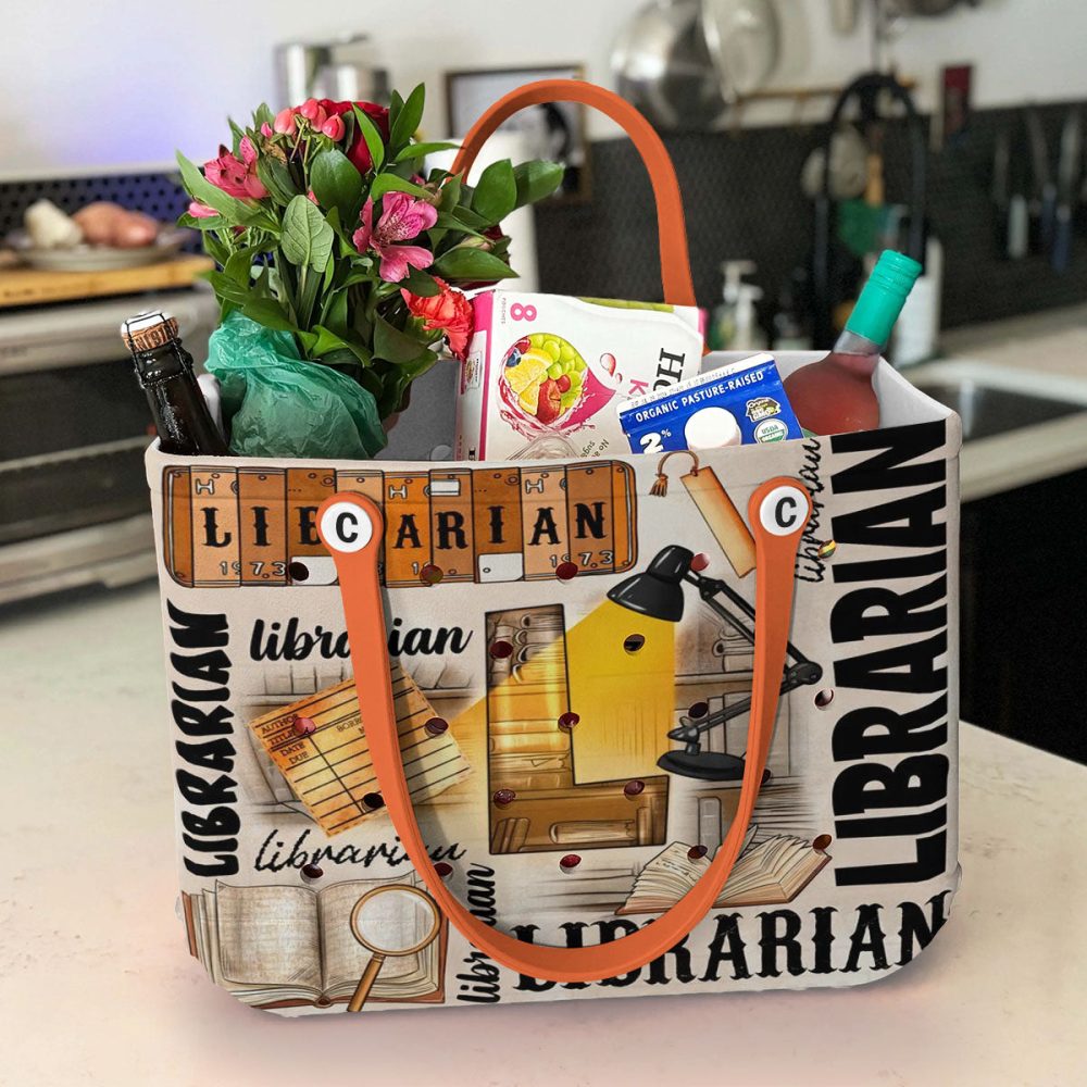 Bucket Tote Bag, Limited Edition Bogg Bag, Beach Bag Librarian Essentials - Image 4