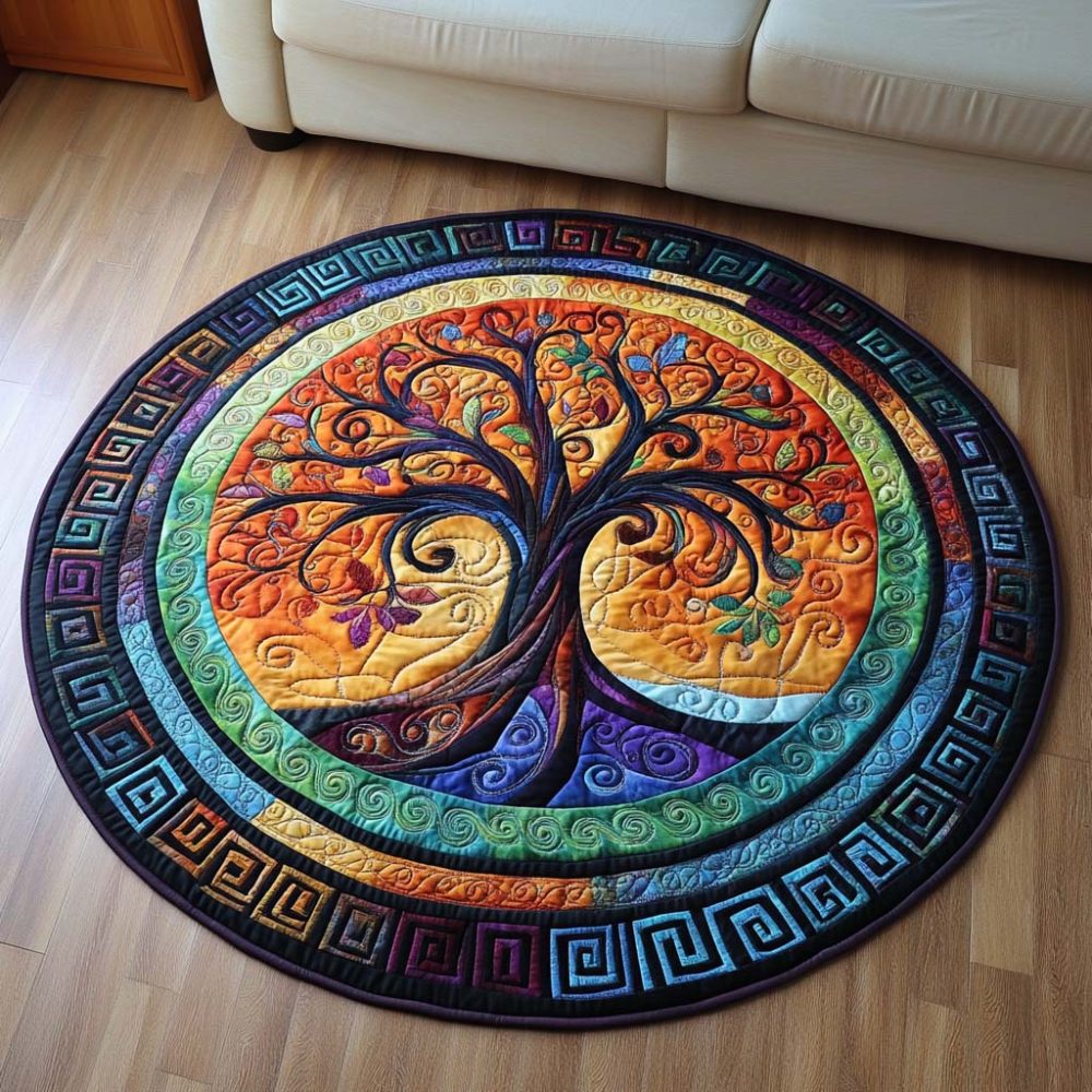 Life Balance Quilted Round Mat