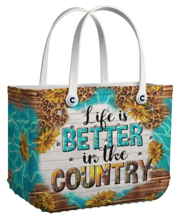 Bucket Tote Bag, Limited Edition Bogg Bag, Beach Bag Life Is Better In The Country