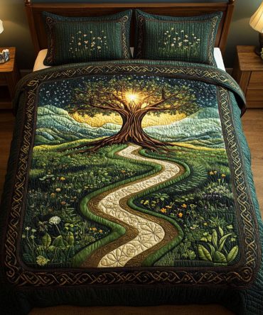 Lifes Embrace 3-Piece Quilted Bedding Set