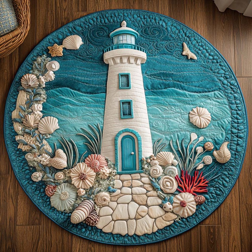Lighthouse Dreams Quilted Round Mat