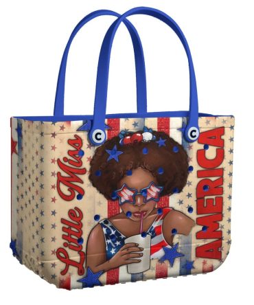 Patriotic 'Little Miss America' Tote Bag - Stylish, Spacious & Perfect For Summer Celebrations