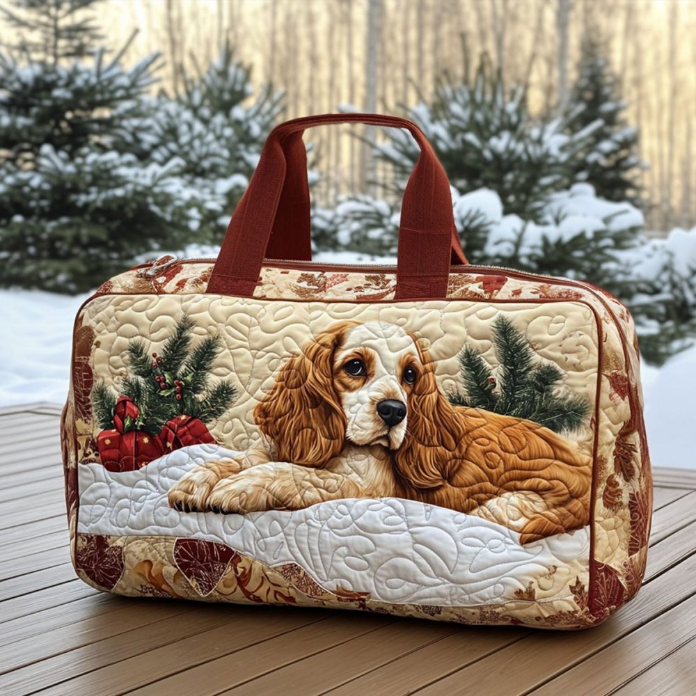 Little Spaniel Love Quilted Duffle Bag