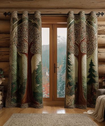 Living Roots Quilted Curtains