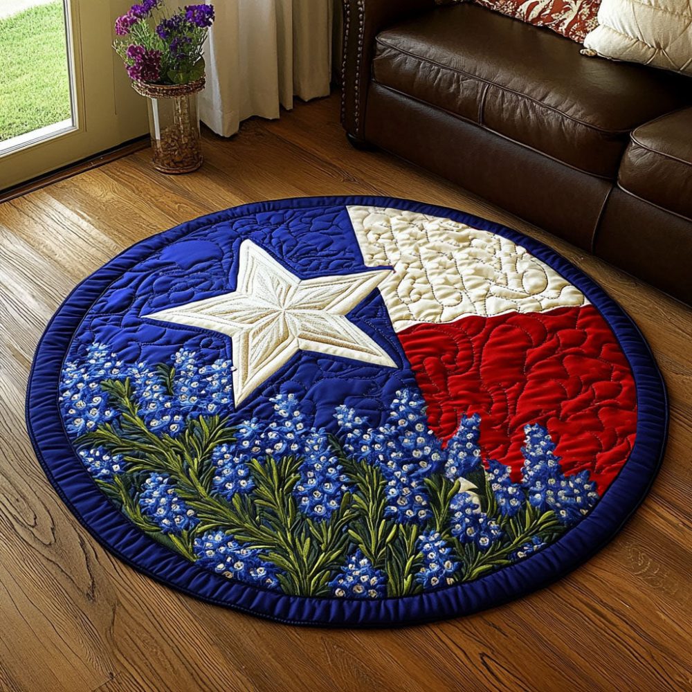 Lone Star Beauty Quilted Round Mat