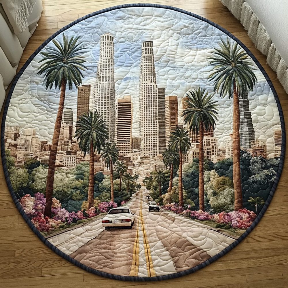 Los Angeles Bliss Quilted Round Mat
