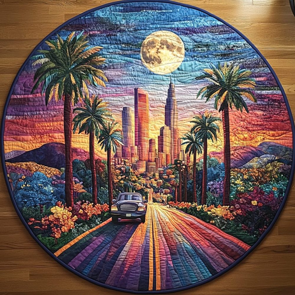 Los Angeles Dreams Quilted Round Mat