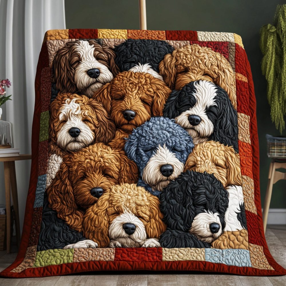 Love Doodles Quilted Blanket