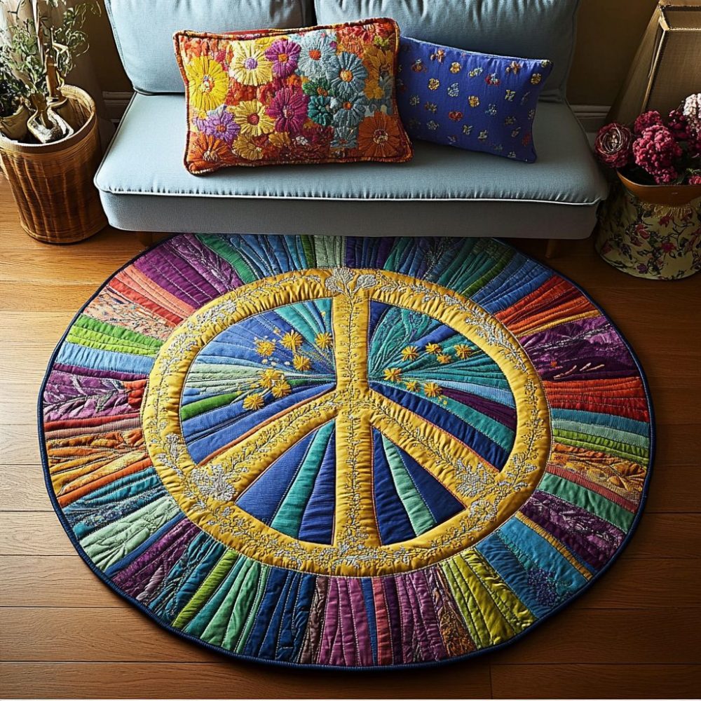 Love Flow Quilted Round Mat