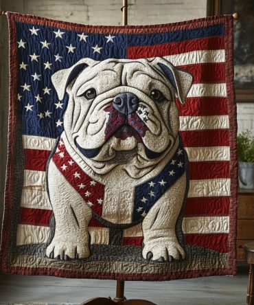 Loyal Bulldog Quilted Blanket