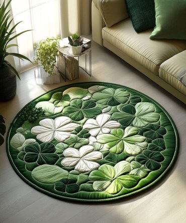 Lucky Meadow Quilted Round Mat