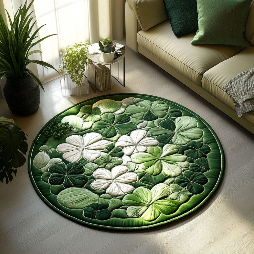 Lucky Meadow Quilted Round Mat