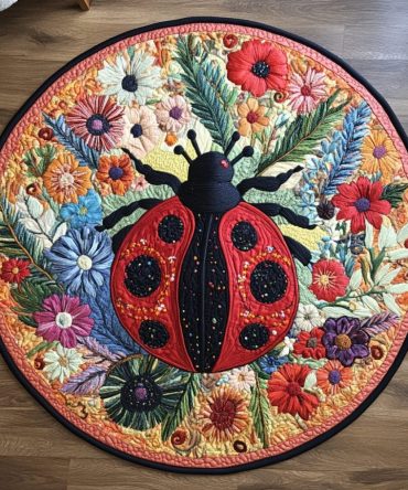 Lucky Spot Quilted Round Mat